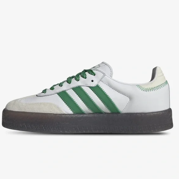 adidas Samba White and Green Sneakers - Picture 5 of 7